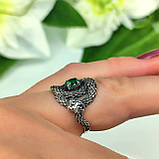 Змії ювелірне срібне кільце, фото 6