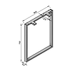 Опора ніжка для столу з металу 600×120mm, H=730mm (профільна труба: 50x20mm), фото 3