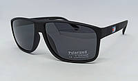 Tommy Hilfiger очки мужские солнцезащитные черные матовые поляризованные дужки на флексах