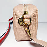 Сумочка дитяча рожева шкірозамінник на широкому ремінці, фото 3