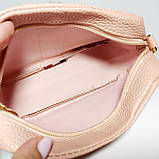 Сумочка дитяча рожева шкірозамінник на широкому ремінці, фото 5