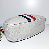 Сумочка дитяча шкірозамінник сіра на широкому ремінці, фото 3