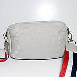 Сумочка дитяча шкірозамінник сіра на широкому ремінці, фото 5