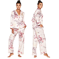 Сатиновая пижама Victoria's Secret Satin Long Pajama Set