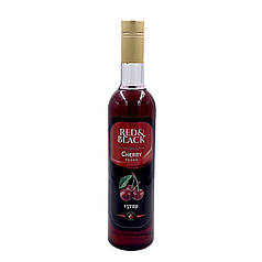 Сіроп вишневий десертний для гарячих і холодних напоїв ТМ "Red & Black" Вішня 900 грам