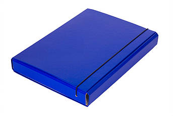 Папка-короб А4 на гумці 60 мм, синя iTEM 306/03