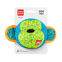 Игрушка для собак WAUDOG Fun, "Обезьяна", Ш 16 см, Дл 10 см голубой