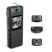 Нагрудный видеорегистратор boblov A22 - мини камера с поворотным объективом, экраном и диктофоном