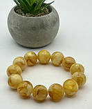 Браслет із натурального пресованого бурштину , браслет з кулі бурштину, фото 2