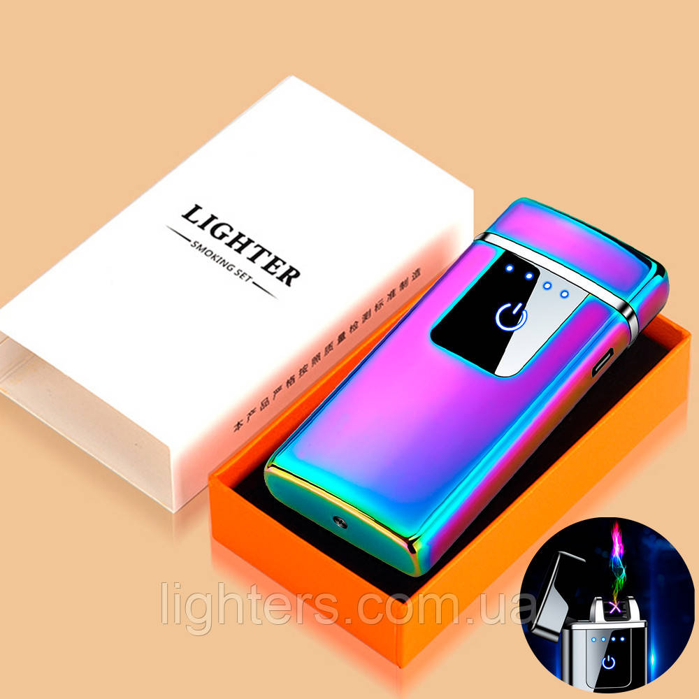 Електроімпульсна запальничка USB дводугова в подарунковому пакованні LG-554H