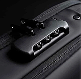 Нагрудна сумка слінг Bagsafe із портом для USB та кодовим замком, водонепроникна чорна, фото 7