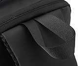 Нагрудна сумка слінг Bagsafe із портом для USB та кодовим замком, водонепроникна чорна, фото 10