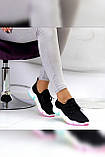 Жіночі чорні кросівки сітка спортивні текстильні літні легкі в сітку на літо 36 37 38 39 40 41, фото 2