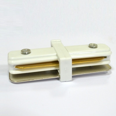 З'єднувач для треків LED світильників l8-016 прямий (180*) однофазний 16A білий Код.57292