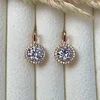 Сережки Xuping Jewelry з білими фіанітами з медичного сплаву (АРТ. №1539-1)