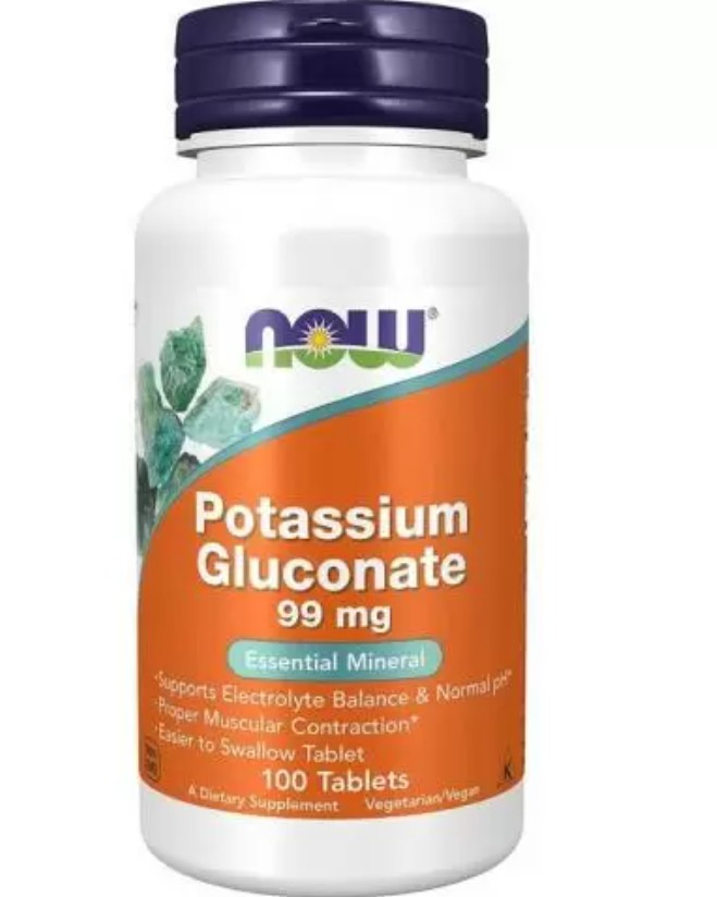 Калій глюконат NOW Potassium Gluconate 99 100 мг таб