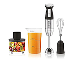 Ручний занурювальний блендер 4в1 BITEK BT-326 з чашею на 600мл вінчик подрібнювач 800Вт Нержавіюча сталь/Чорний, фото 2