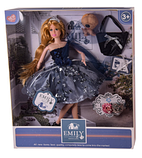 Лялька "Emily" (на шарнірах, собачка, квіти, в коробці) QJ089A, фото 5