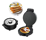 Вафельниця електрична RAF R 565 з антипригарним покриттям та конусом для трубочок 1000 Вт, фото 5