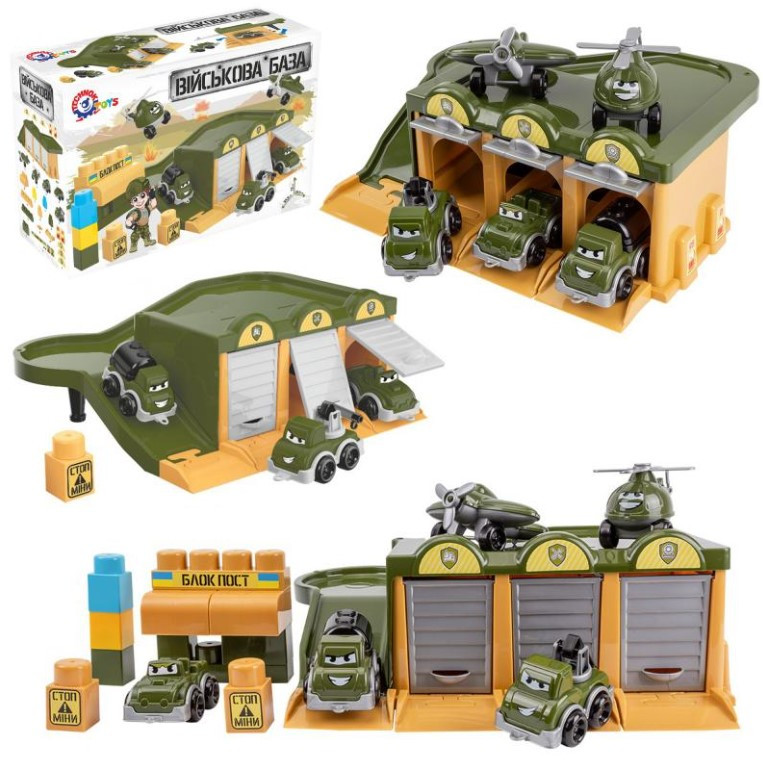 Ігровий набір Technok Toys 9277 Військова база, гараж, військова техніка