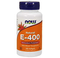 Витамин Е NOW Foods Natural E-400 100 гел капс