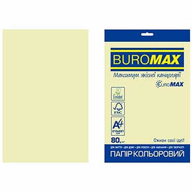 Папір кольоровий А4 20л пастель бежевий 80г/м2 Buromax Euromax BM.2721220Е-28