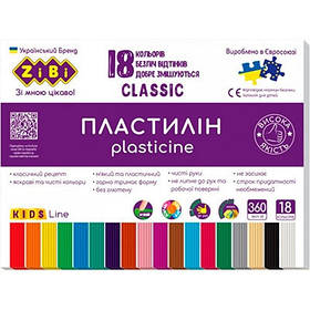 Пластилін 18кол 360г CLASSIC KIDS Line ZB.6235 ZiBi