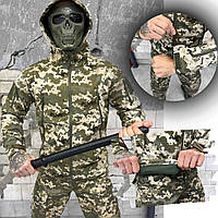 Зимняя Тактическая куртка soft shell пиксель демисезонная Военная ВСУ, Тактические куртки softshell пиксель