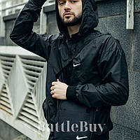 Мужская спортивная ветровка Nike Windrunner черная осенняя куртка найк, Куртки ветровки мужские nike M ВАТ