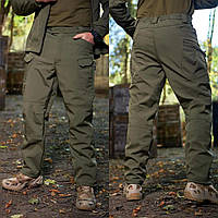 Военные зимние брюки олива прочные Soft Shell однотонные esdy, военные камуфляжные штаны зимние ВАТ