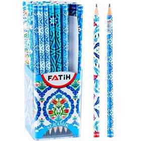 Олівець чорнографітний HB керамічний Fatih Ceramic Pencil Foil Printing 17450 орнамент