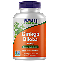 Гинкго Билоба NOW Ginkgo Biloba 60 мг 120 капс