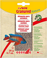 Sera (Сера) Granured Nature - Корм для плотоядных и всеядных рыб-цихлид гранулы 20 г