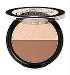 Палетка для контурінгу Duo Palette Highlighter Contour Bless Beauty №01, фото 3