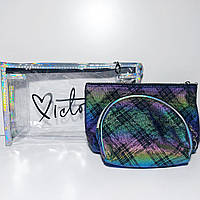 Косметички набір 3в1 силікон і текстиль