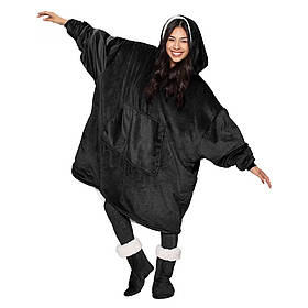 Двосторонній плед із рукавами Huggle Hoodie OneSize Black (3_04444)