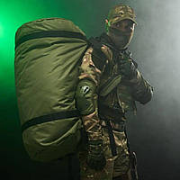 Баул армейский вещмешок всу сумка 100 л хаки, Тактическая спецсумка-рюкзак ВАТ