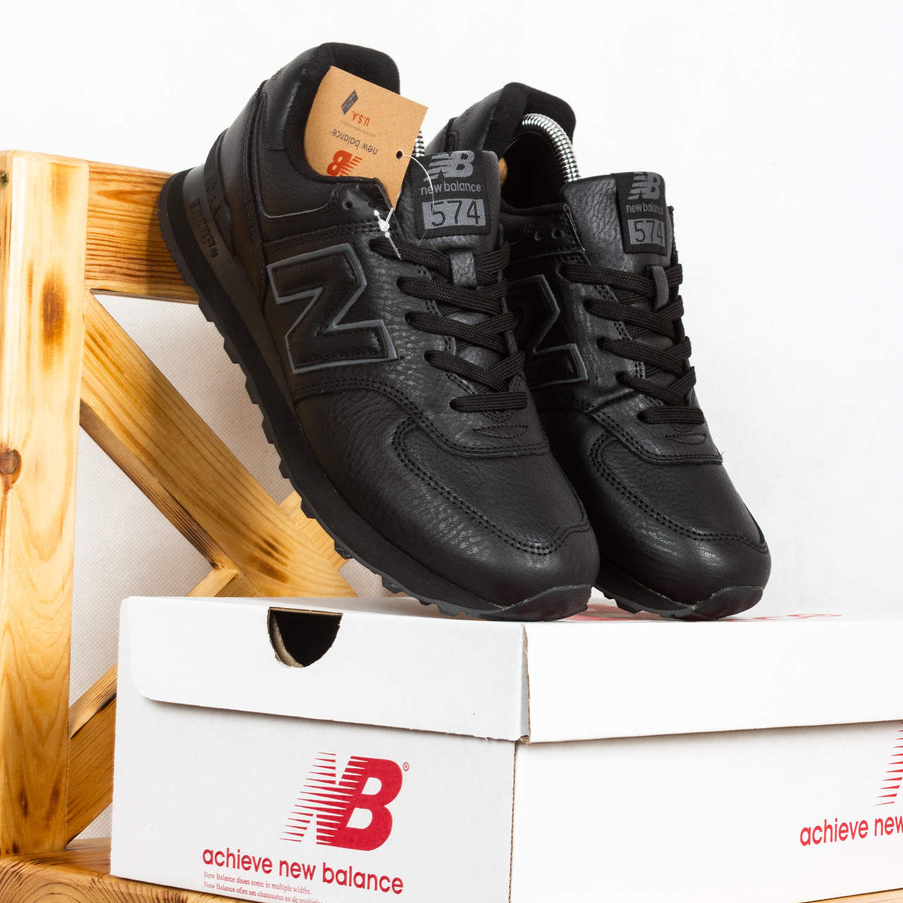 Кросівки New Balance 574 повністю чорні