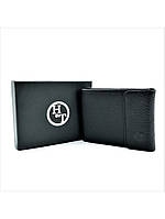 Чоловічий шкіряний гаманець 12 х 9 х 2,5 см Чорний wtro-1-208B