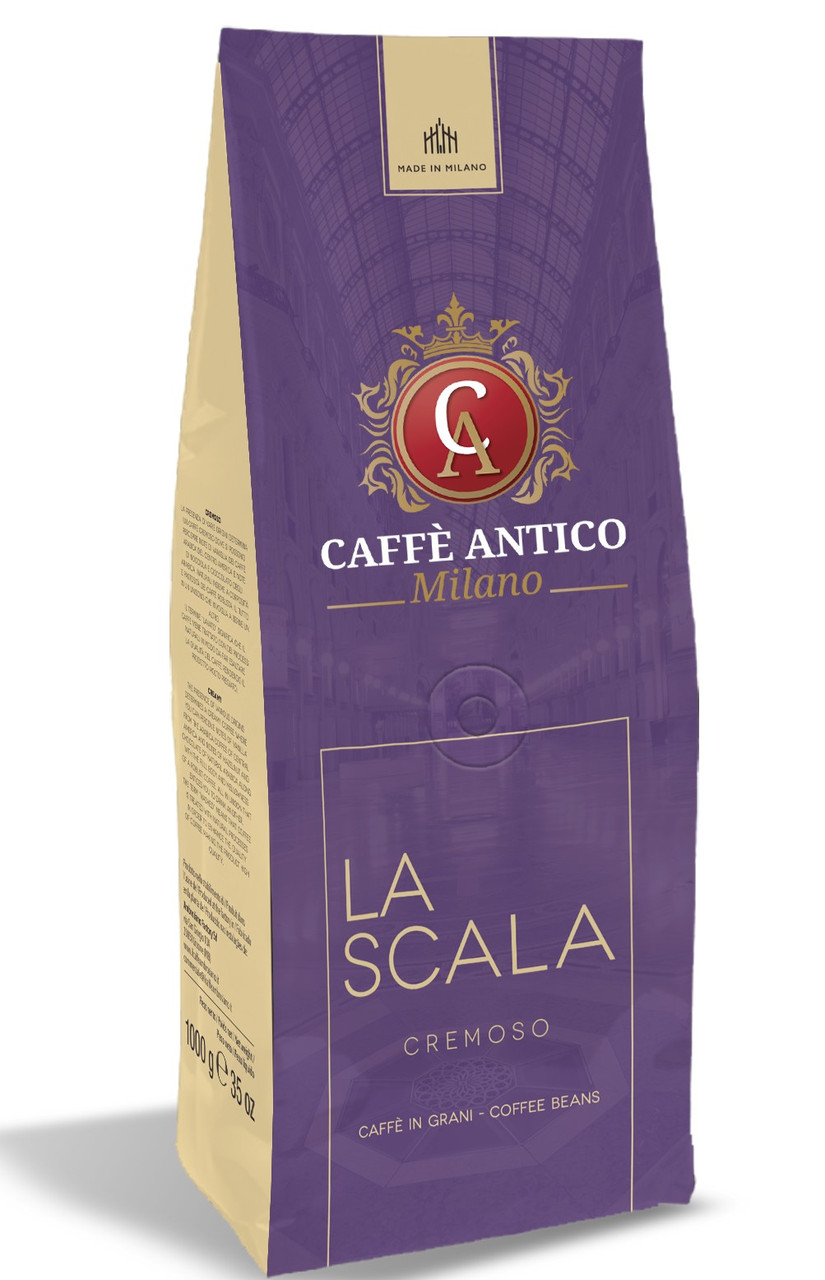 Кава в зернах Caffe Antico La Scala Італія купаж з нотками шоколаду та фундуку