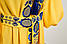 Сукня жіноча з коротким рукавом - реглан, вишивка - авторська гладь, Онікс, колір - жовтий., фото 8