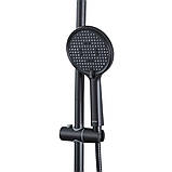 Душова система GAPPO G2406-6 вилив - перемикач на лійку, 3-функції, латунь, чорний, фото 4