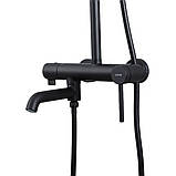 Душова система GAPPO G2406-6 вилив - перемикач на лійку, 3-функції, латунь, чорний, фото 5