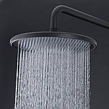 Душова система GAPPO G2406-6 вилив - перемикач на лійку, 3-функції, латунь, чорний, фото 7