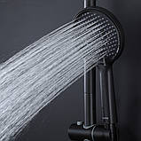 Душова система GAPPO G2406-6 вилив - перемикач на лійку, 3-функції, латунь, чорний, фото 8