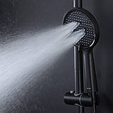 Душова система GAPPO G2406-6 вилив - перемикач на лійку, 3-функції, латунь, чорний, фото 6