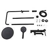 Душова система GAPPO G2406-6 вилив - перемикач на лійку, 3-функції, латунь, чорний, фото 9