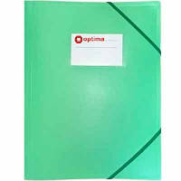 Папка на гумці А4 пластикова з карманцем пастельна зелена О35699-84