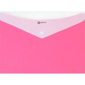 Папка на кнопці А4 180мкм непрозора на кнопці фактура СМУГА асорті О31315-99 Optima