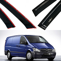 Дефлекторы окон, ветровики на Mercedes Vito II 2003-2022 (скотч) HIC